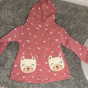 Kids Headquarters Pink Hoodie with Bear Pockets
